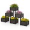 2 Set Elevated Plastic Raised Garden Bed Planter Kit for Flower Vegetable Grow-Brown